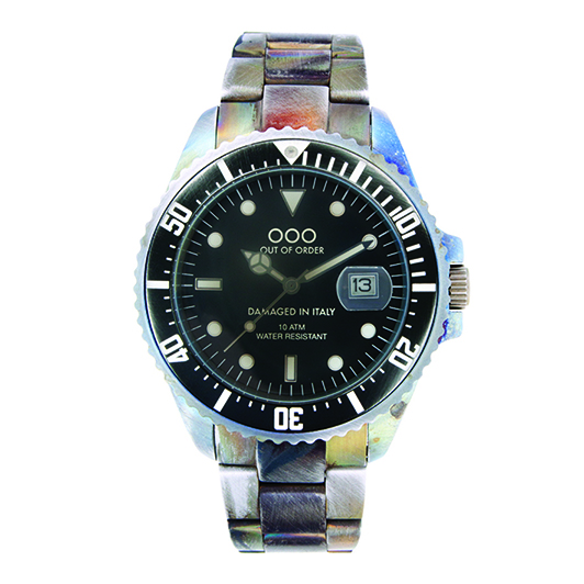 OUT OF ORDER Nero Soloacciaio Stainless Steel Bracelet